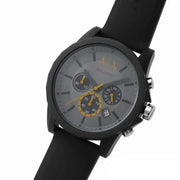  Shop Authentic Armani Exchange Outerbanks Chronograph Grey Dial Grey Silicone Strap Watch For Men - AX7123 - Luxxuri