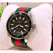  Shop Authentic Gucci Dive Black Dial Two Tone NATO Strap Watch For Men - YA136206 - Luxxuri
