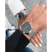  Shop Authentic Calvin Klein Minimal Grey Dial Silver Mesh Bracelet Watch for Men - K3M211Y3 - Luxxuri