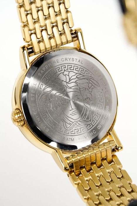  Shop Authentic Versace Virtus Quartz Black Dial Gold Steel Strap Watch for Women - VEHC00619 - Luxxuri