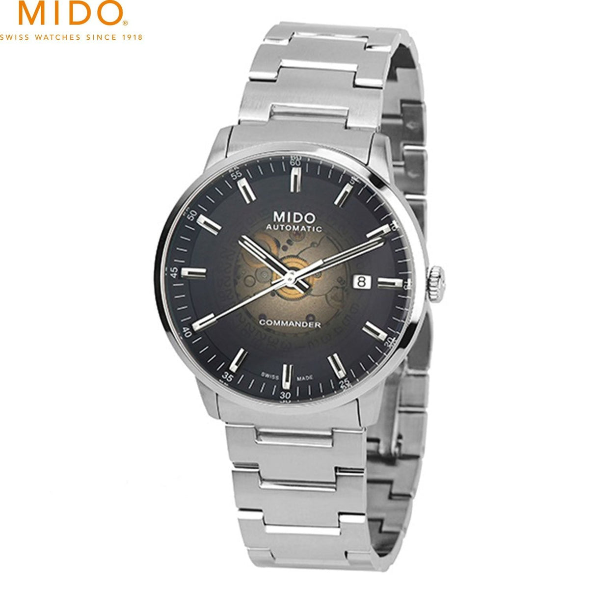  Shop Authentic Mido Commander Automatic Gradient Black Dial Silver Steel Strap Watch For Men - M021.407.11.411.00 - Luxxuri