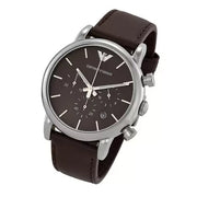  Shop Authentic Emporio Armani Classic Chronograph Brown Dial Brown Leather Strap Watch For Men - AR1734 - Luxxuri