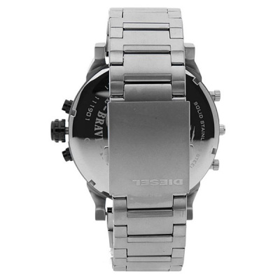  Shop Authentic Diesel Mr. Daddy Chronograph Silver Dial Silver Steel Strap Watch For Men - DZ7421 - Luxxuri