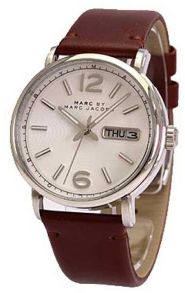  Shop Authentic Marc Jacobs Fergus White Dial Brown Leather Strap Watch for Men - MBM5080 - Luxxuri