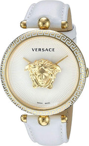  Shop Authentic Versace Palazzo Empire White Dial White Leather Strap Watch for Women - VCO040017 - Luxxuri