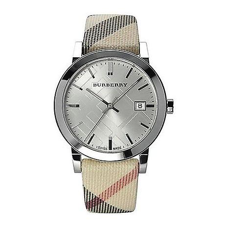 Shop Authentic Burberry The City Nova Silver Dial White Leather Strap Watch for Women - BU9022 - Luxxuri