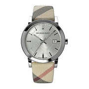  Shop Authentic Burberry The City Nova Silver Dial White Leather Strap Watch for Women - BU9022 - Luxxuri