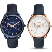  Shop Authentic Fossil Tailor White Dial Blue Leather Strap Watch for Women - ES4260 - Luxxuri