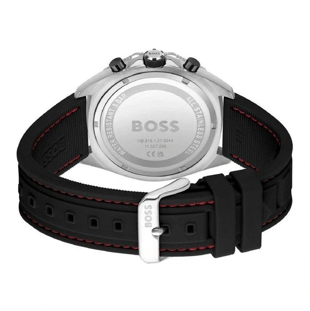  Shop Authentic Hugo Boss Energy Chronograph Black Dial Black Silicon Strap Watch For Men - 1513969 - Luxxuri