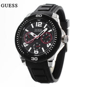  Shop Authentic Guess Tread Black Dial Black Rubber Strap Watch for Men - W0967G1 - Luxxuri