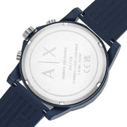  Shop Authentic Armani Exchange Outerbanks Chronograph Blue Dial Blue Silicone Strap Watch For Men - AX7128 - Luxxuri
