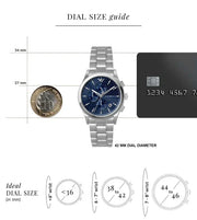 Shop Authentic Emporio Armani Chronograph Blue Dial Silver Steel Strap Watch For Men - AR11528 - Luxxuri