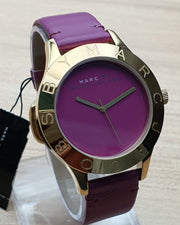  Shop Authentic Marc Jacobs Purple Dial Purple Leather Strap Watch for Women - MBM1209 - Luxxuri