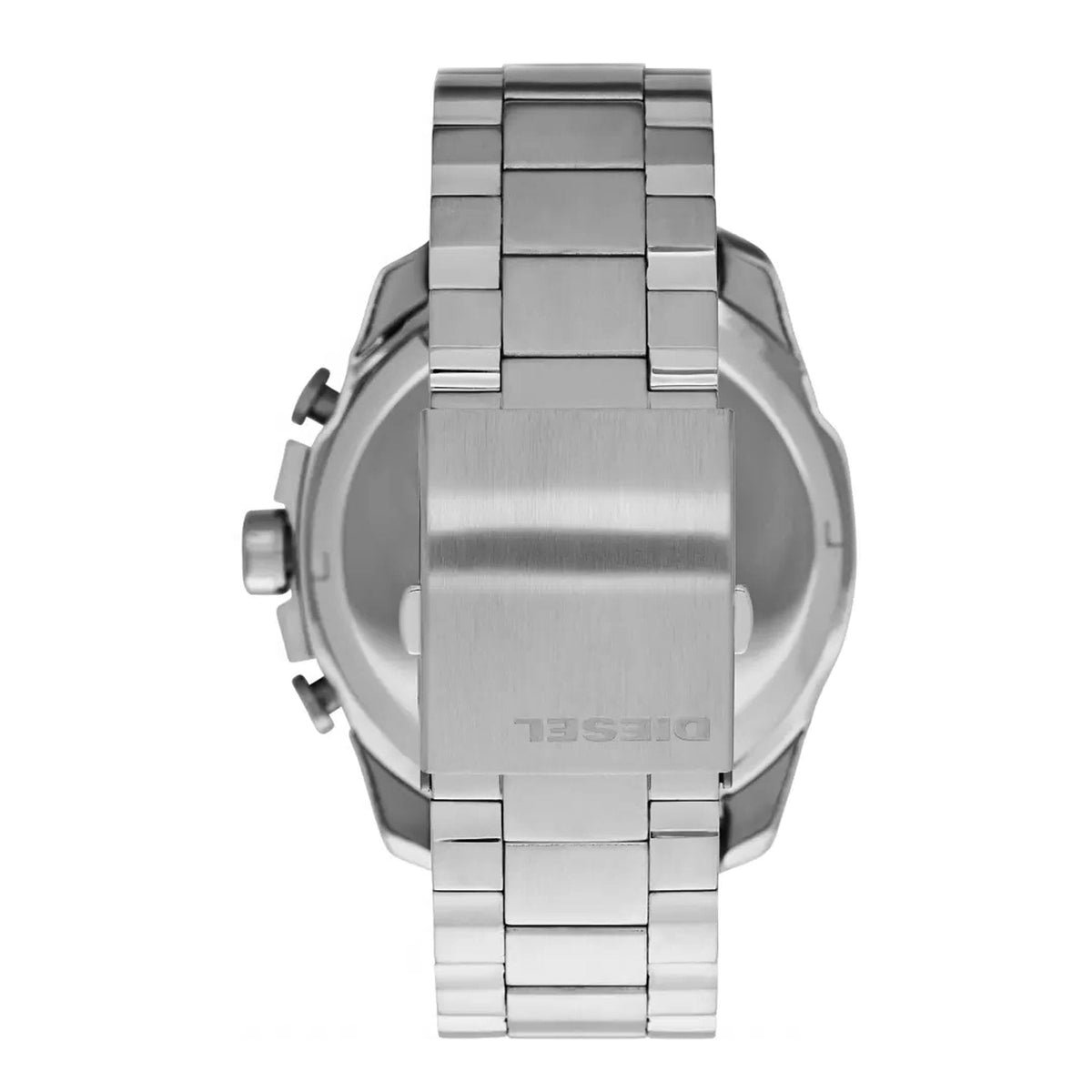  Shop Authentic Diesel Mega Chief Chronograph Black Dial Silver Steel Strap Watch For Men - DZ4308 - Luxxuri