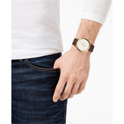  Shop Authentic Fossil The Minimalist White Dial Brown Leather Strap Watch for Men - FS5397 - Luxxuri