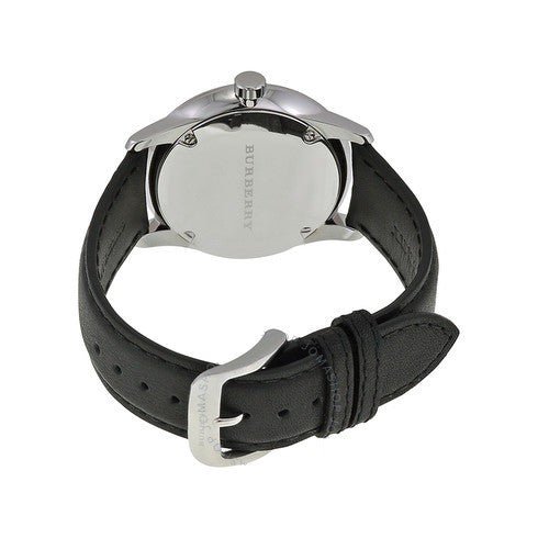  Shop Authentic Burberry The Classic Horseferry Beige Dial Black Leather Strap Watch for Men - BU10000 - Luxxuri