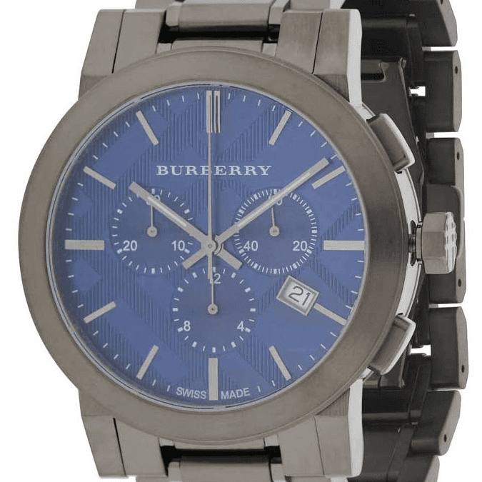  Shop Authentic Burberry The City Navy Blue Dial Black Steel Strap Watch for Men - BU9365 - Luxxuri
