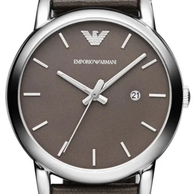  Shop Authentic Emporio Armani Classic Quartz Brown Dial Brown Leather Strap Watch For Men - AR1729 - Luxxuri