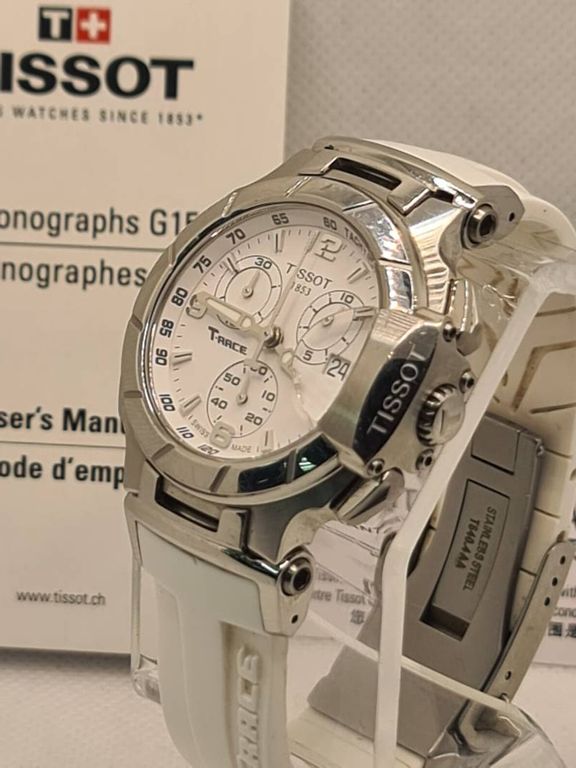  Shop Authentic Tissot T Race Lady Chronograph White Dial White Rubber Strap Watch for Women - T048.217.17.017.00 - Luxxuri