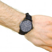  Shop Authentic Burberry The Classic Round Horseferry Black Dial Black Leather Strap Watch for Men - BU10010 - Luxxuri