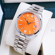  Shop Authentic Citizen Tsuyosa Automatic Orange Dial Silver Steel Strap Watch For Men - NJ0151-88Z - Luxxuri