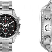  Shop Authentic Armani Exchange The Driver Chronograph Black Dial Silver Steel Strap Watch For Men - AX1612 - Luxxuri