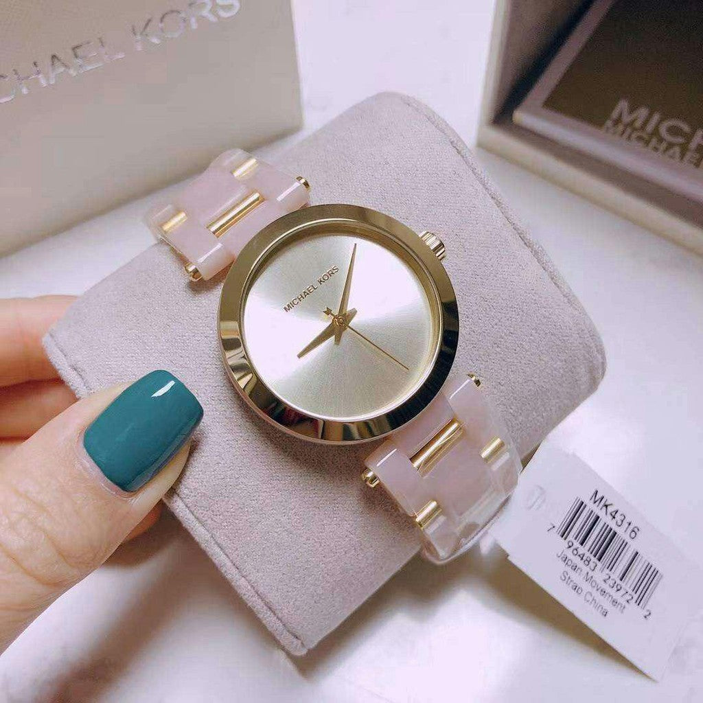 Shop Authentic Michael Kors Delray Rose Gold Dial Pink Steel Strap Watch for Women - MK4316 - Luxxuri