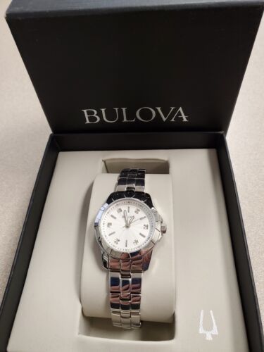 Shop Authentic Bulova Classic Diamonds Silver Dial Silver Steel Strap Watch for Women - 96P121 - Luxxuri