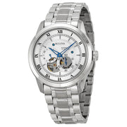  Shop Authentic Bulova BVA Series Dual Aperture Silver Dial Silver Steel Strap Watch for Men - 96A118 - Luxxuri