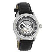  Shop Authentic Bulova BVA Classic Automatic Silver Dial Black Leather Strap Watch for Men - 96A135 - Luxxuri