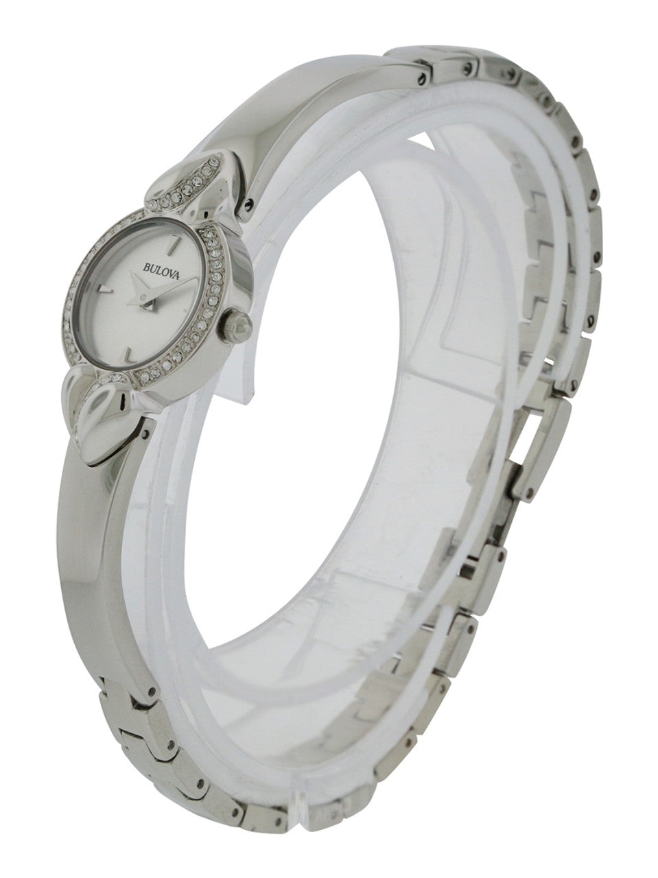  Shop Authentic Bulova Crystal Pendant Silver Dial Silver Steel Strap Watch for Women - 96X111 - Luxxuri