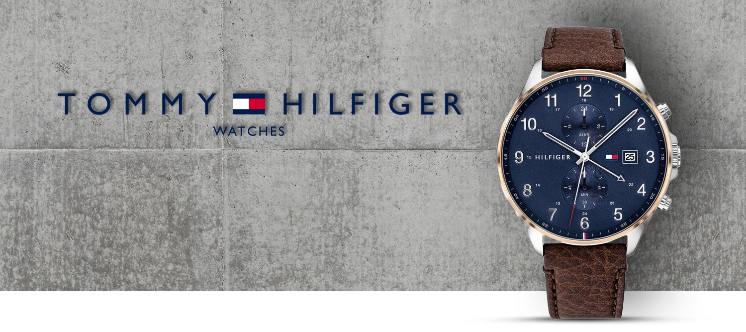  Shop Authentic Tommy Hilfiger West Chronograph Blue Dial Brown Leather Strap Watch For Men - 1791712 - Luxxuri