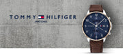  Shop Authentic Tommy Hilfiger West Chronograph Blue Dial Brown Leather Strap Watch For Men - 1791712 - Luxxuri