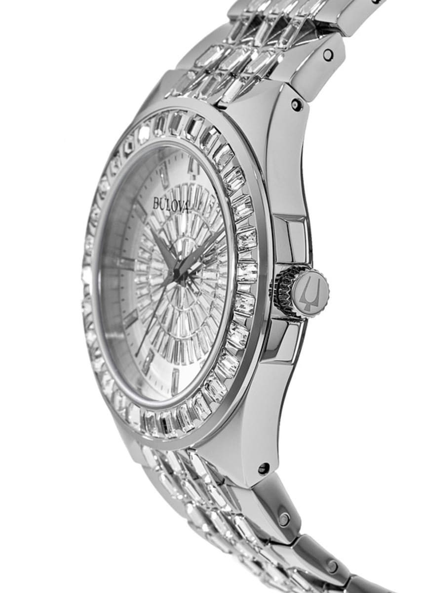  Shop Authentic Bulova Phantom Crystal Silver Dial Silver Steel Strap Watch for Men - 96A236 - Luxxuri