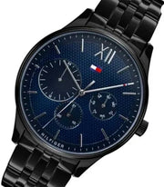  Shop Authentic Tommy Hilfiger Damon Quartz Chronograph Blue Dial Black Steel Strap Watch for Men - 1791454 - Luxxuri