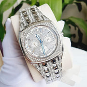  Shop Authentic Bulova Crystal Collection Phantom Silver Dial Silver Steel Strap Watch for Men - 96C002 - Luxxuri