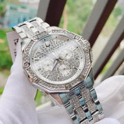  Shop Authentic Bulova Crystal Collection Pave Silver Dial with Crystals Silver Steel Strap Watch for Men - 96C134 - Luxxuri