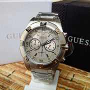  Shop Authentic Guess Jolt Chronograph Grey Dial Silver Steel Strap Watch for Men - W0377G1 - Luxxuri