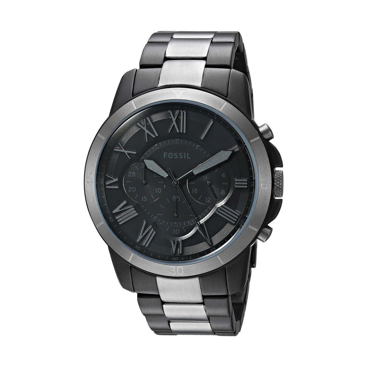  Shop Authentic Fossil Grant Chronograph Black Dial Two Tone Steel Strap Watch for Men - FS5269 - Luxxuri