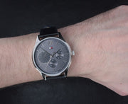  Shop Authentic Tommy Hilfiger Damon Multifunction Black Dial Black Leather Strap Watch for Men - 1791417 - Luxxuri