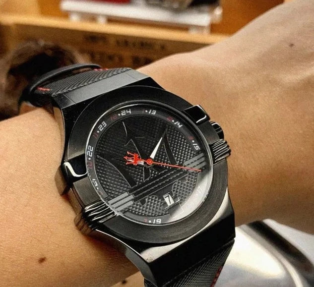  Shop Authentic Maserati Potenza 42mm Black Analog Dial Black Strap Watch For Men - R8853108003 - Luxxuri
