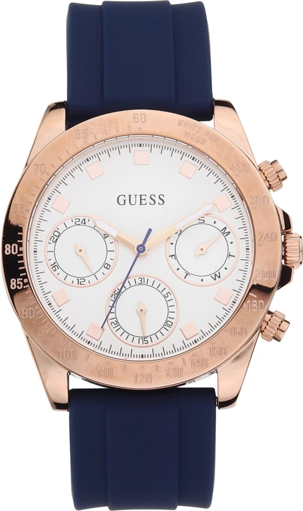  Shop Authentic Guess Eclipse White Dial Blue Rubber Strap Watch for Women - GW0315L2 - Luxxuri