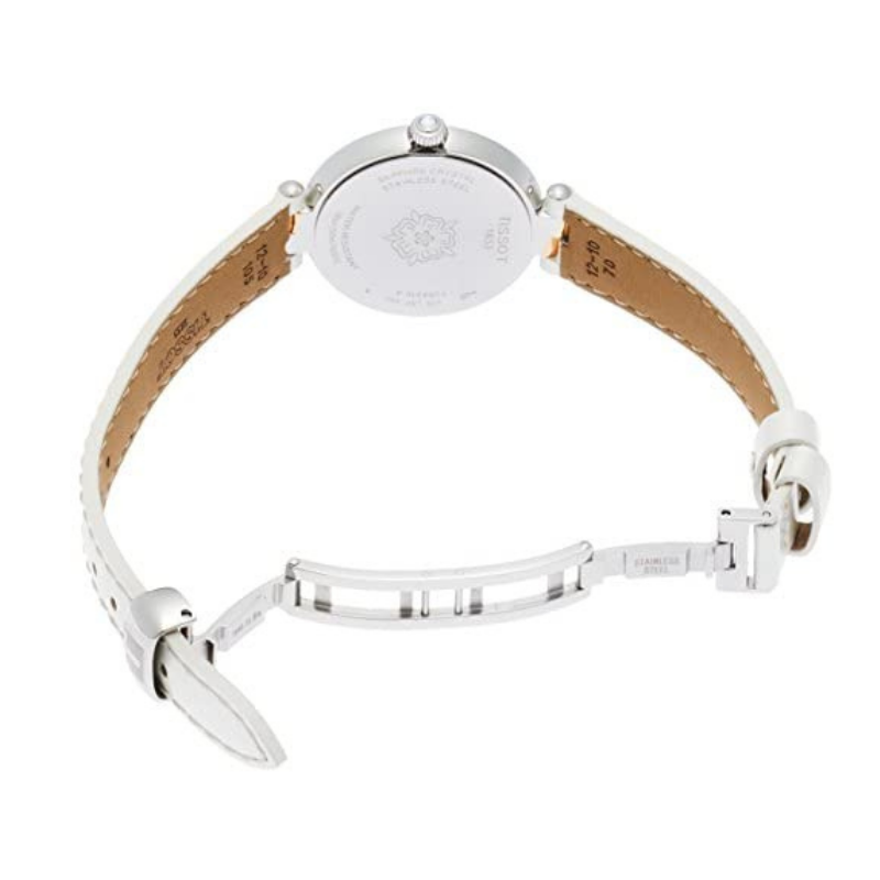  Shop Authentic Tissot T Lady Flamingo Mother of Pearl White Dial White Leather Strap Watch For Women - T094.210.26.111.01 - Luxxuri