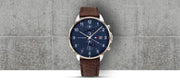  Shop Authentic Tommy Hilfiger West Chronograph Blue Dial Brown Leather Strap Watch For Men - 1791712 - Luxxuri