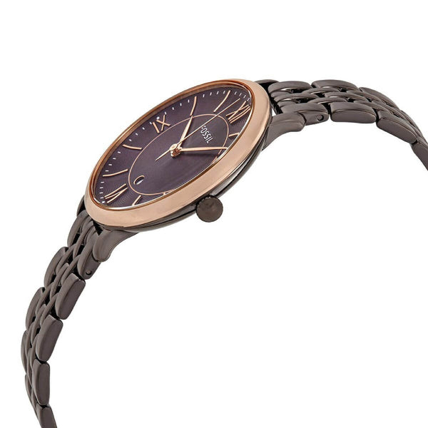  Shop Authentic Fossil Jacqueline Brown Dial Brown Steel Strap Watch for Women - ES4275 - Luxxuri