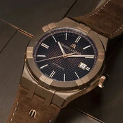  Shop Authentic Maurice Lacroix Aikon Automatic Brown Dial Brown Leather Strap Watch For Men - AI6008-BRZ01-730-3 - Luxxuri