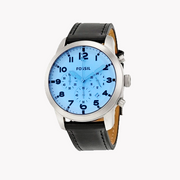 Shop Authentic Fossil Pilot Chronograph Sky Blue Dial Black Leather Strap Watch for Men - FS5162 - Luxxuri