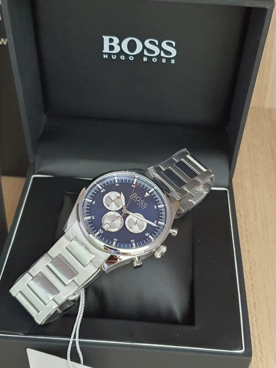  Shop Authentic Hugo Boss Pioneer Blue Dial Silver Steel Strap Watch for Men - 1513713 - Luxxuri