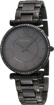  Shop Authentic Fossil Carlie Black Dial Black Steel Strap Watch for Women - ES4488 - Luxxuri
