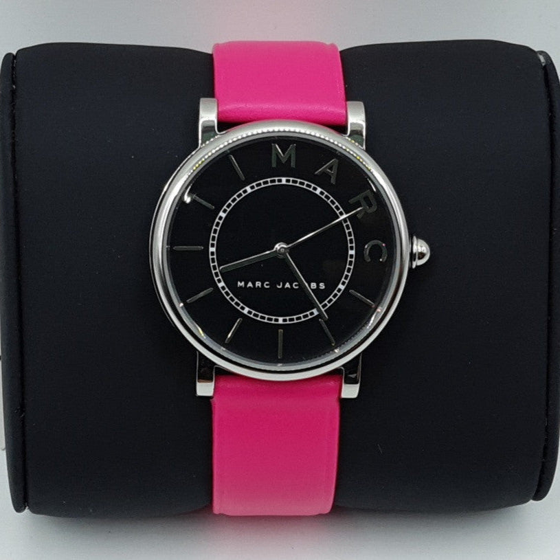  Shop Authentic Marc Jacobs Roxy Black Dial Pink Leather Strap Watch for Women - MJ1535 - Luxxuri